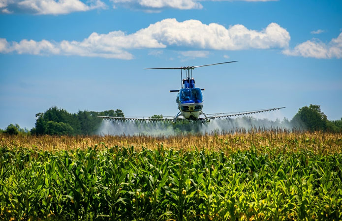 Helicopter Fertilizer Spreading Sacramento